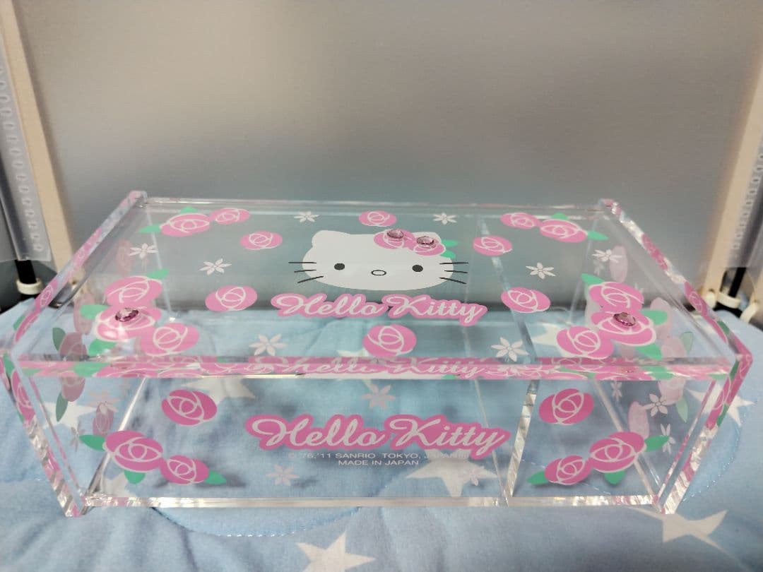 激レア2011 ローズ キティ コットン 綿棒 ケース アクセサリーケース