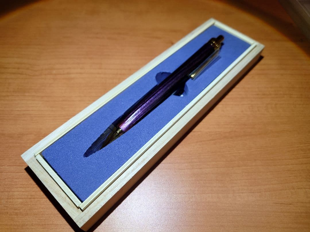 木軸ペン工房金杢犀　杉　変わり漆　浮造り　シャープペンシル　0.5