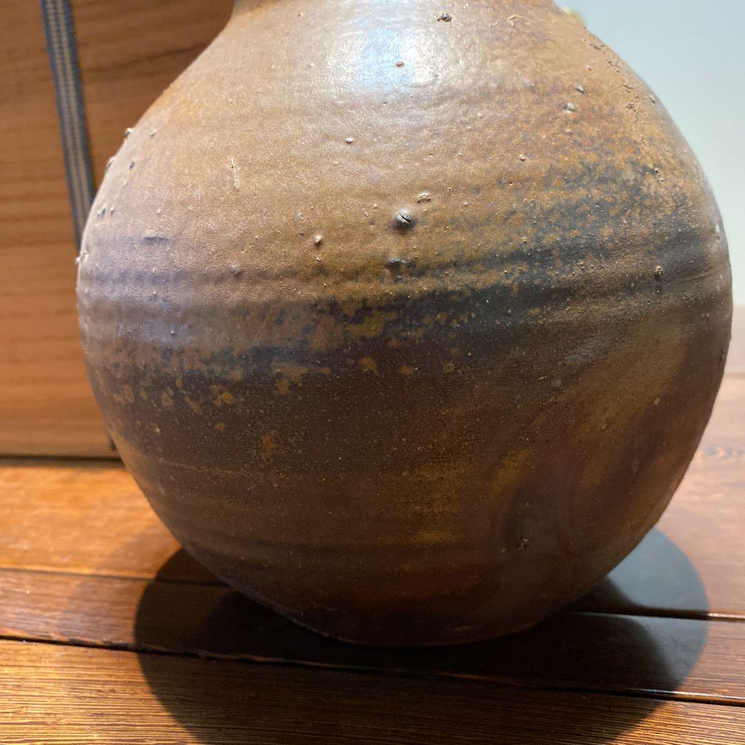 備前焼 花瓶　共箱骨董品処分品