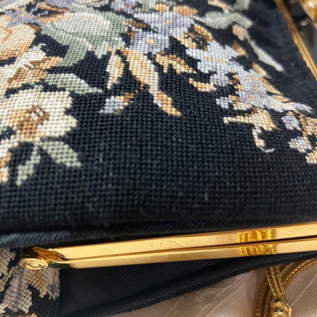 ア*シ様 プチポワン　久家道子　刺繍バッグ　パーティバッグ