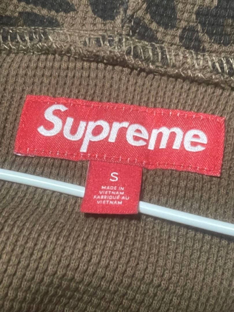トップス Supreme Hooded Zip Up Thermal leopard