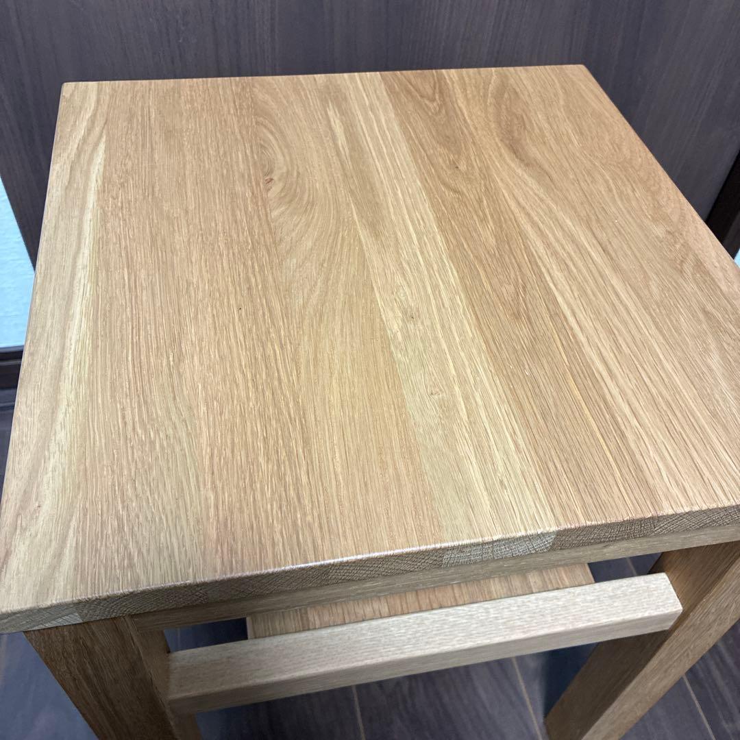 廃盤品　無印良品 オーク無垢材 サイドテーブル ベンチ