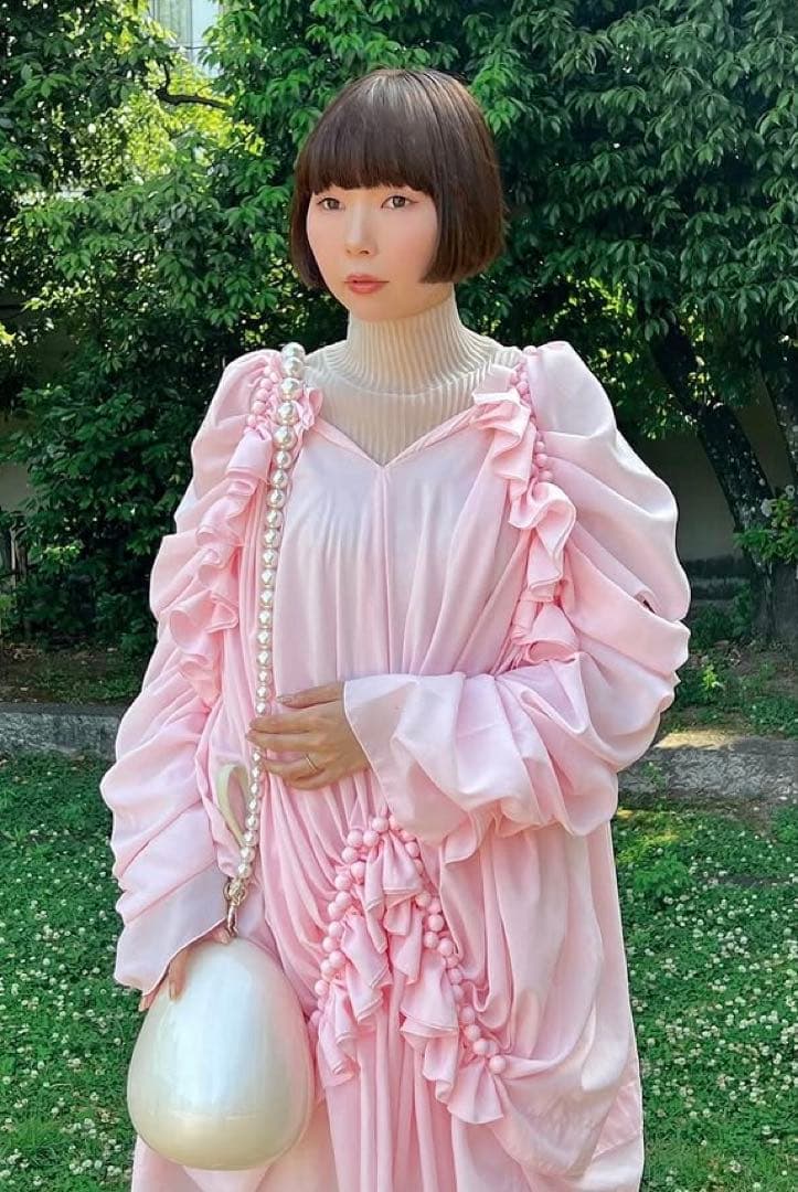 【美品】simone rocha パールエッグバッグ　あさぎーにょ　poppy