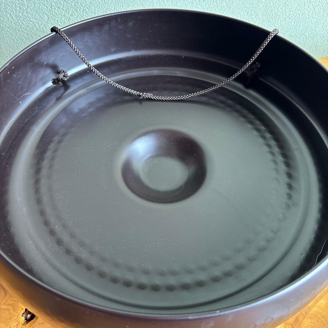 銅鑼 バイ付き 直径 約35cm 寺院調度品 茶会の合図