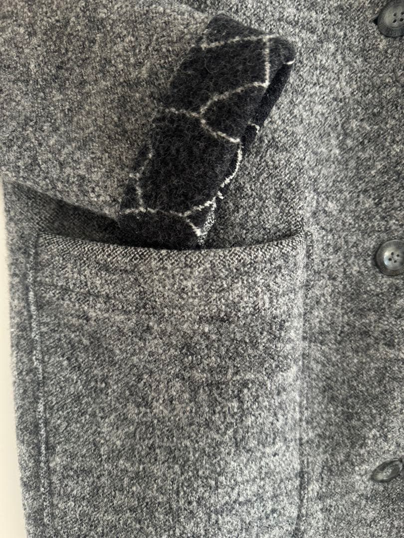 【美品】DIESEL グレー チェスターコート　ウール