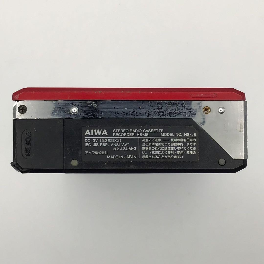 AIWA HS-J8 レッド アイワ カセットプレーヤー ジャンク
