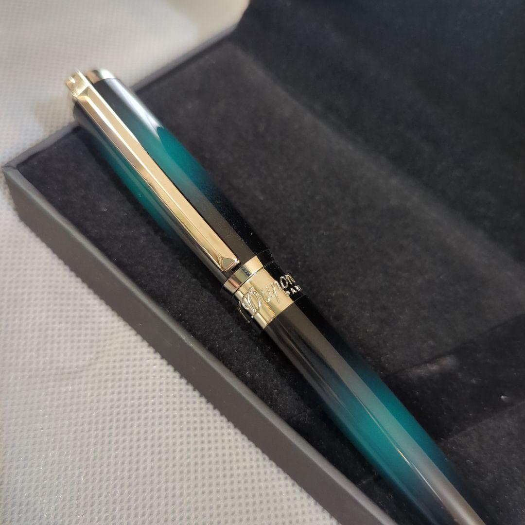 エス・テー・デュポン「ラインD サンバースト 純正漆(グリーン)」ボールペン