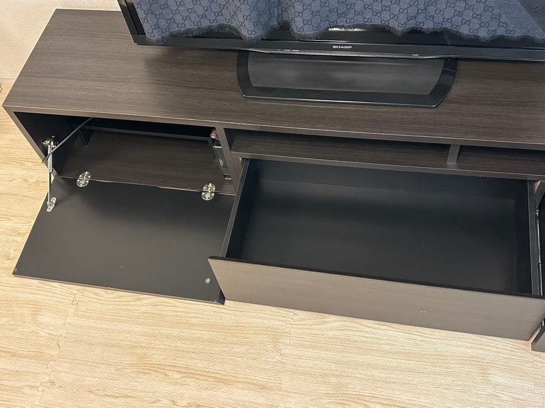テレビ台 テレビボード 木目調 ブラック 幅180cm