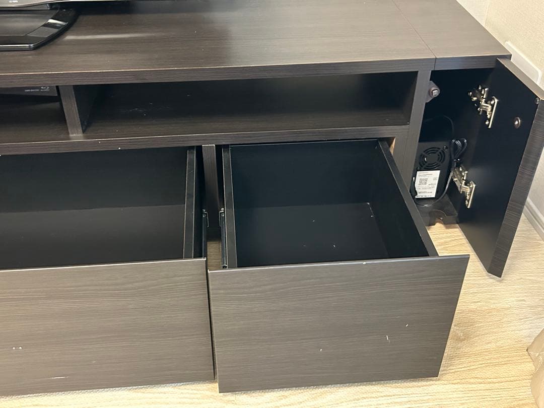 テレビ台 テレビボード 木目調 ブラック 幅180cm