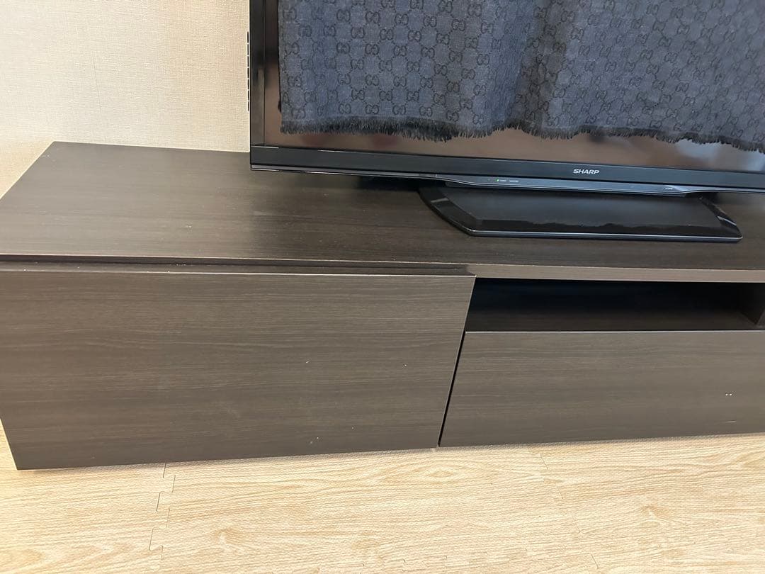 テレビ台 テレビボード 木目調 ブラック 幅180cm