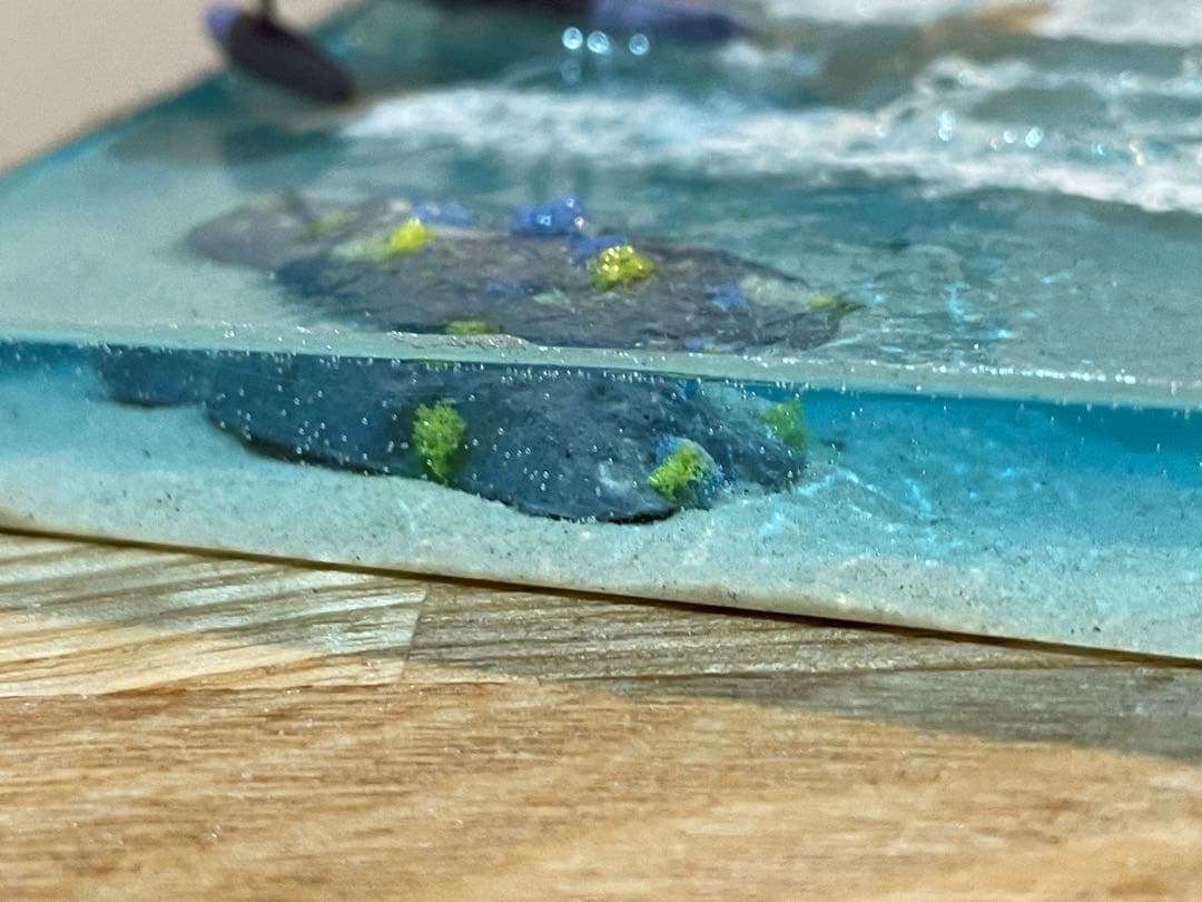 基地から飛び立つ二式戦闘機　レジン　ジオラマ