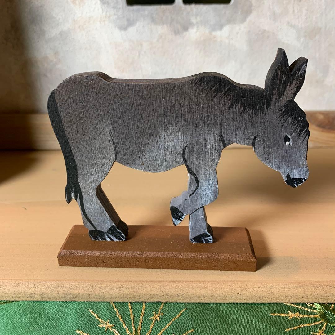 ドイツ製　木製人形　レアな大型のビンテージの手書きの￼可愛いクリッペ人形セット！