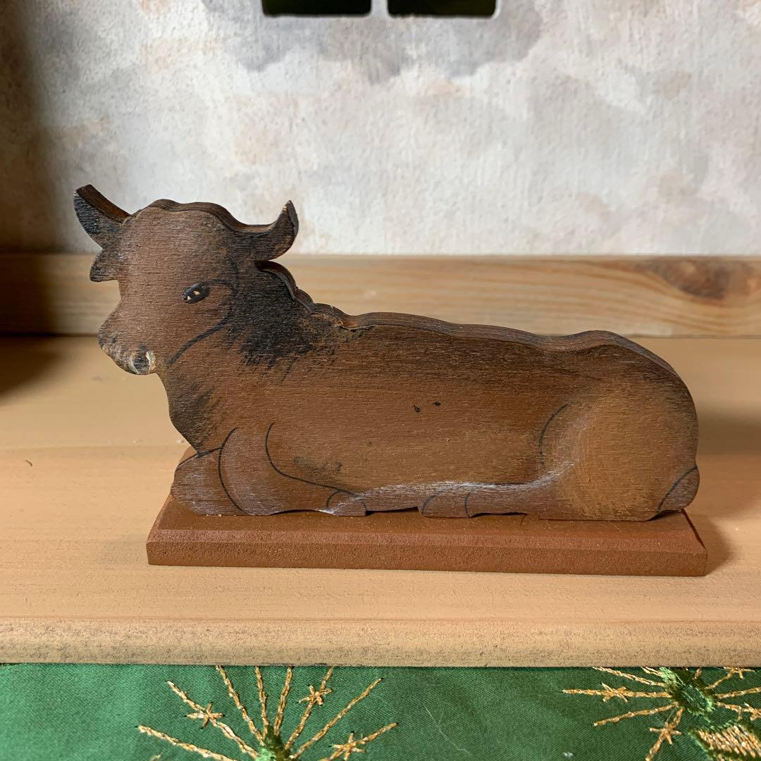 ドイツ製　木製人形　レアな大型のビンテージの手書きの￼可愛いクリッペ人形セット！