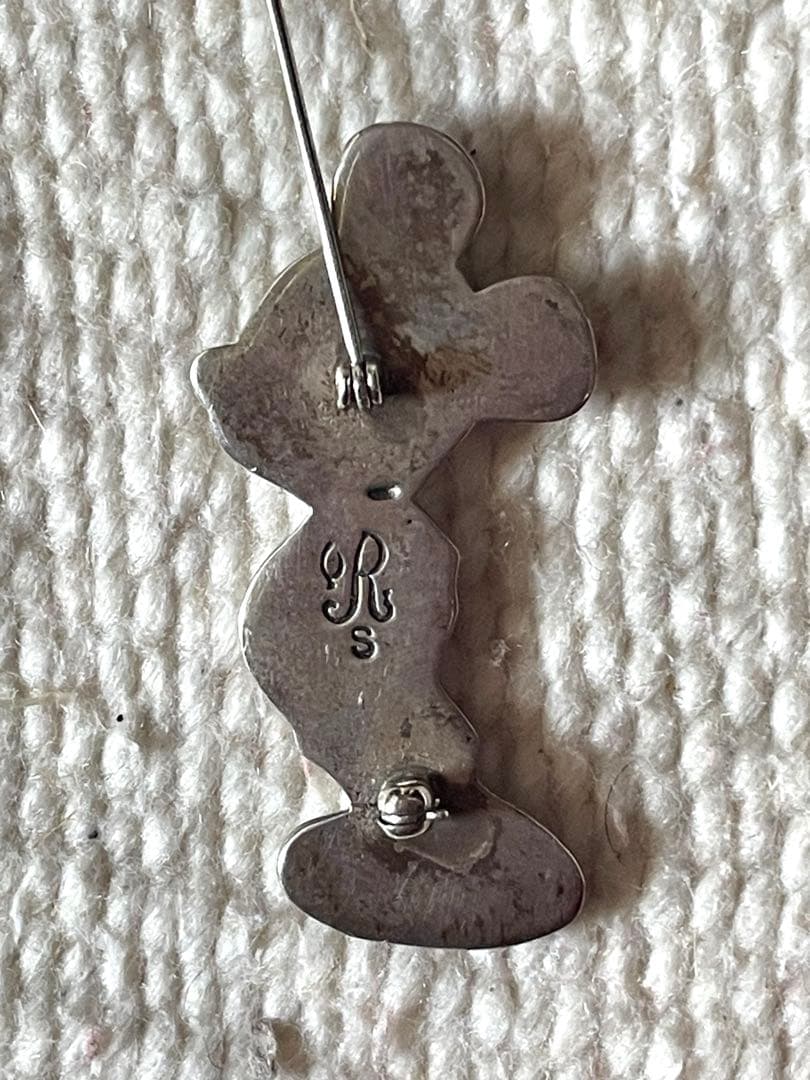 ネイティブアメリカン✳︎ターコイズ付✳︎ミッキーマウス✳︎ビンテージ✳︎ピンブローチ