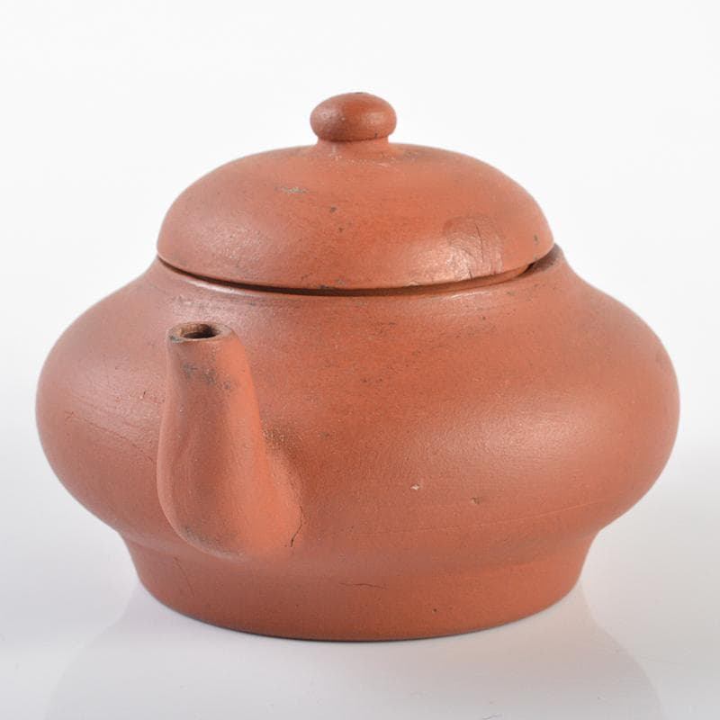 中国　荊渓恵孟臣製　 紫砂　朱泥　急須　茶壷　V　R6235