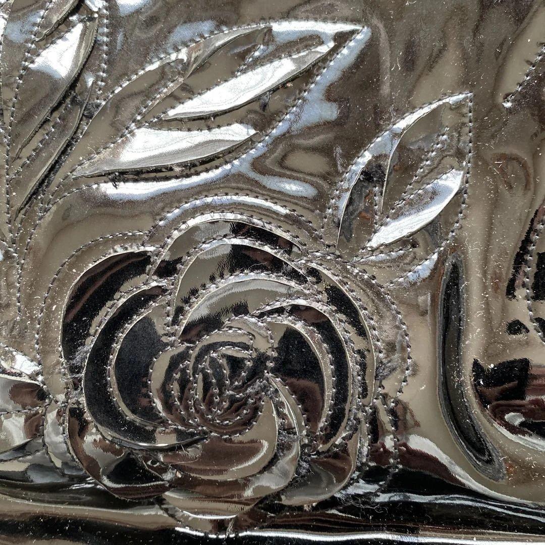 Y*A様 CHANEL 廃盤シャネルフラワーエナメルブラック ハンドバッグ