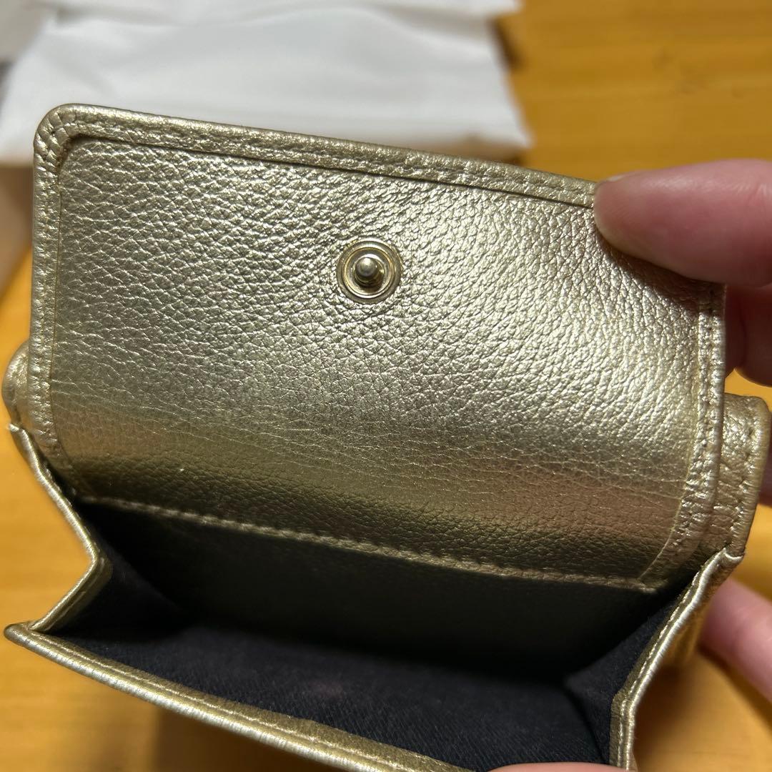 JIMMY CHOO☆三つ折り財布　ゴールド