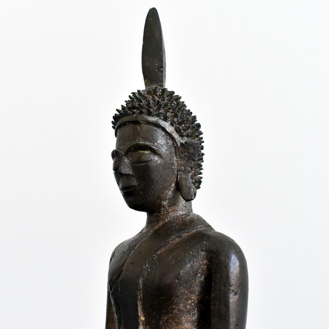 東南アジア ラオス18世紀頃 ランサーン王朝期 青銅仏 金銅仏 ブッダ 座仏タイ