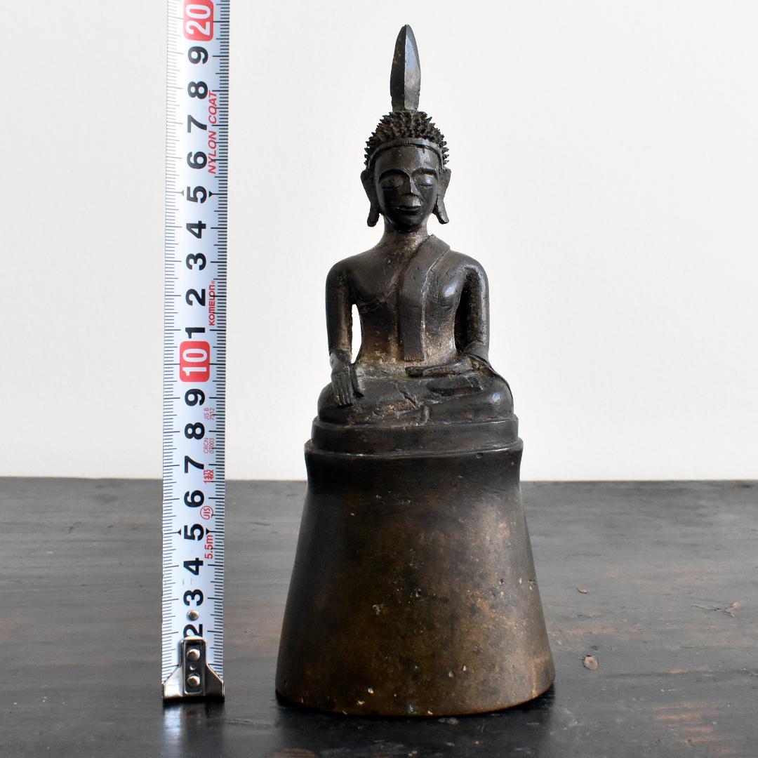 東南アジア ラオス18世紀頃 ランサーン王朝期 青銅仏 金銅仏 ブッダ 座仏タイ