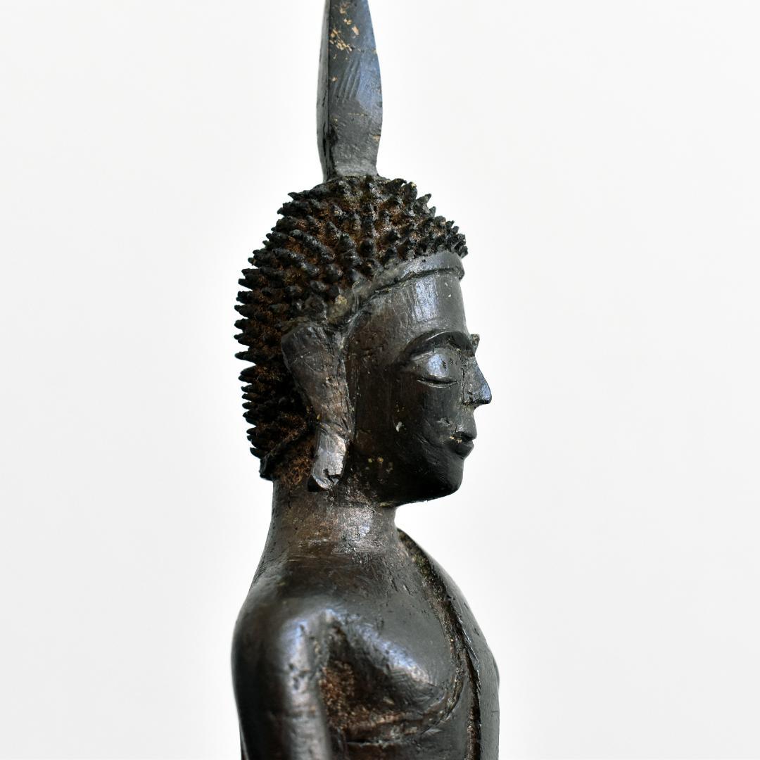 東南アジア ラオス18世紀頃 ランサーン王朝期 青銅仏 金銅仏 ブッダ 座仏タイ