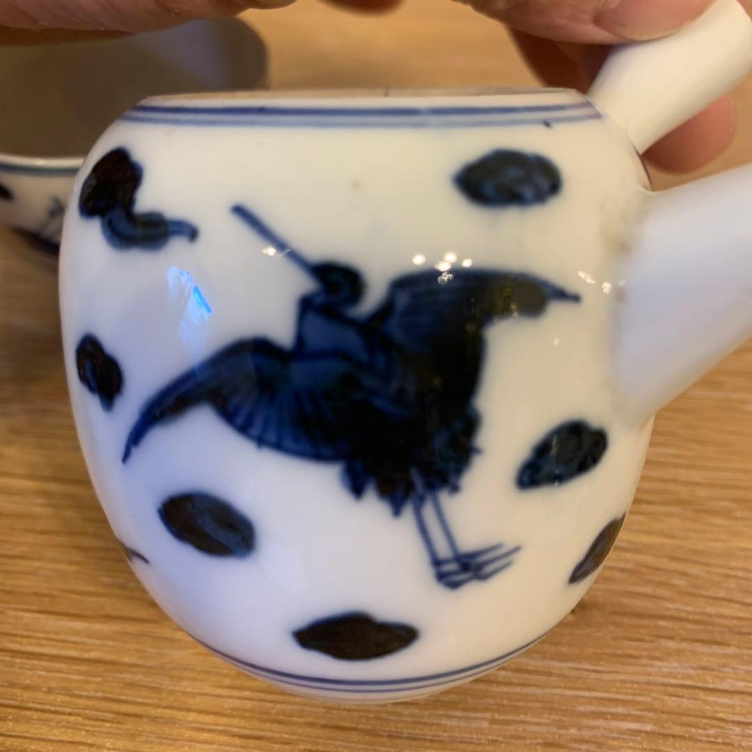 初代 道八 茶器　　鹤の図　259