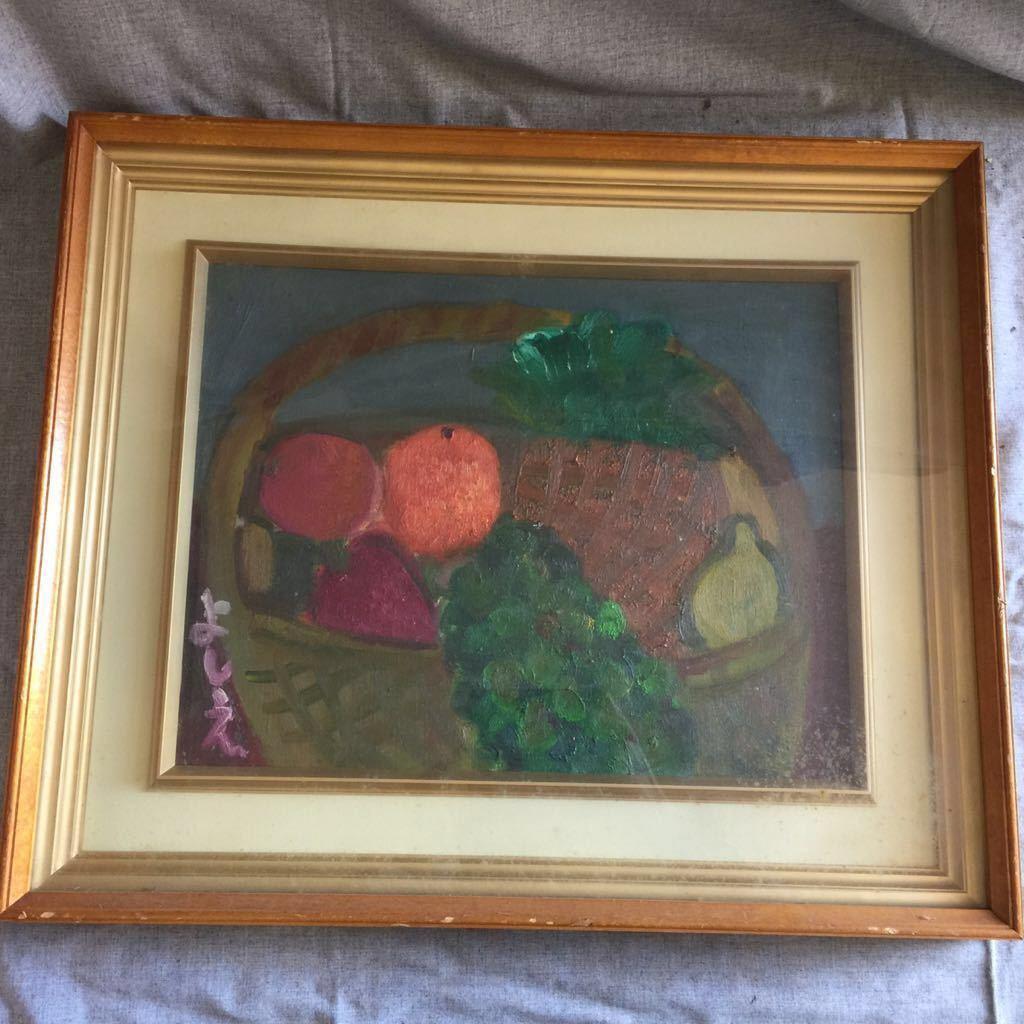 田中良枝 作 油彩画 油絵 静物画 額