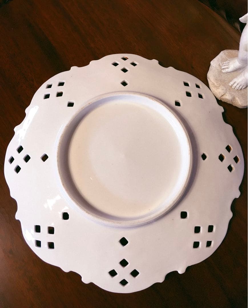 フランス　アンティーク　レリーフ　ピアスプレート　天使　エンジェル　飾り皿