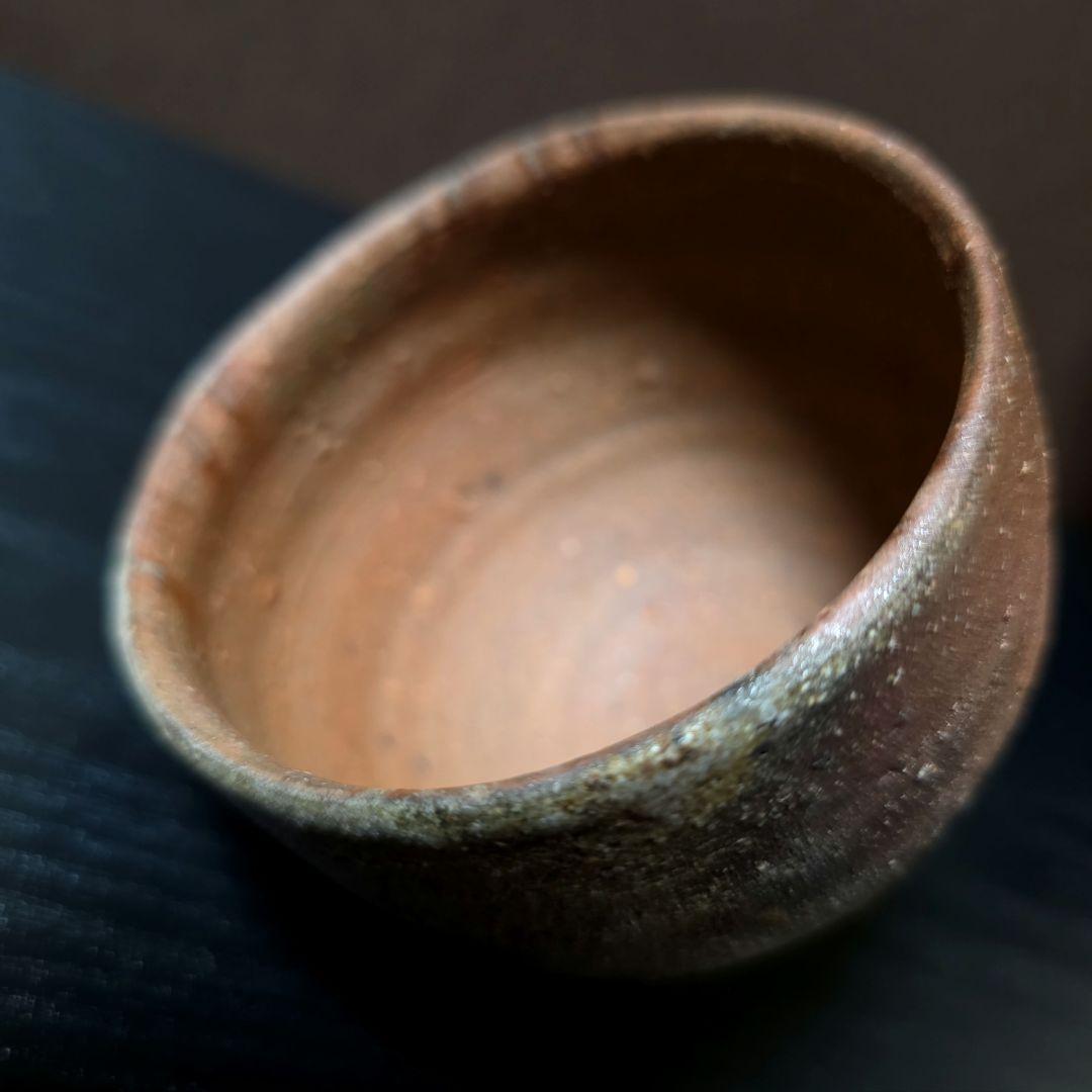 ご購入者様ご確認用 備前焼　柴岡信義 作　備前市無形文化財　大きめ　ぐい呑