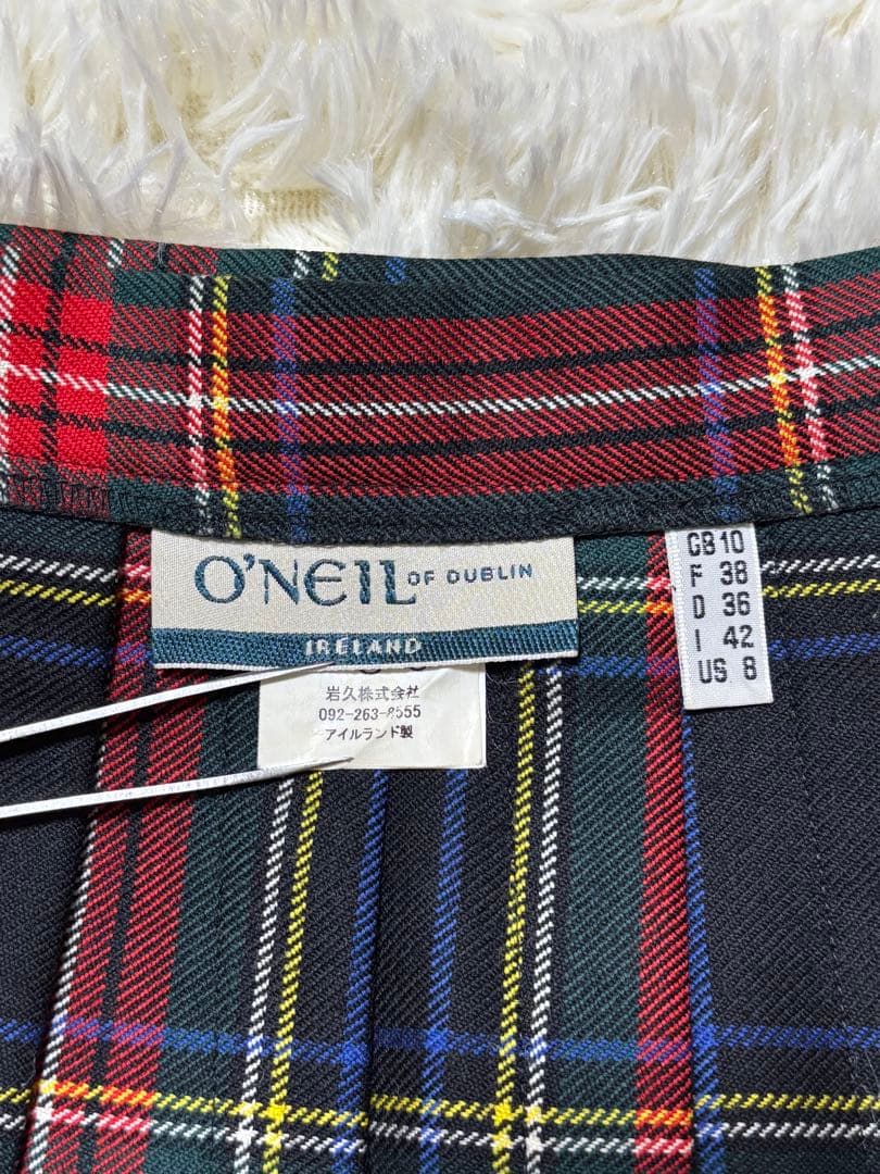 【美品】O’NEIL OF DUBLIN 赤 チェックスカート US8