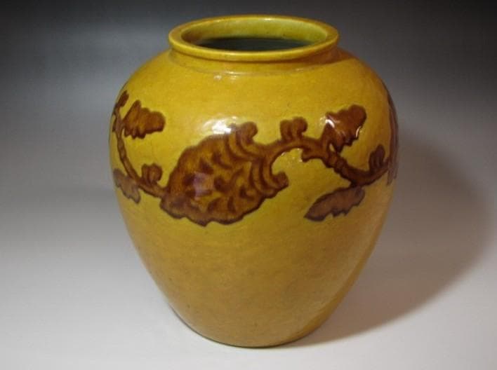 ○二代 徳田八十吉 花瓶 美しい色合いの逸品！o871