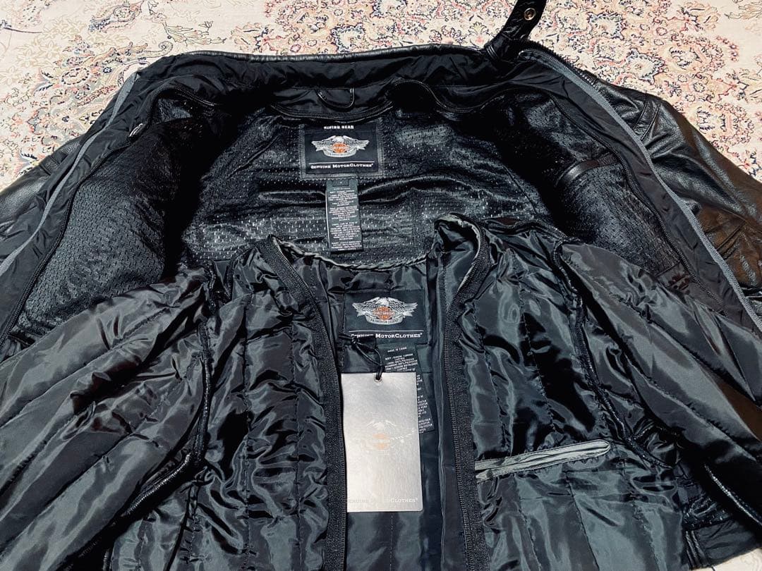 新品未使用Harley-Davidson豪華冬用インナー付きレザージャケット！