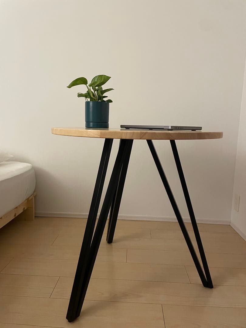 kanademono ラウンドテーブル　アイアン　脚　ブラック