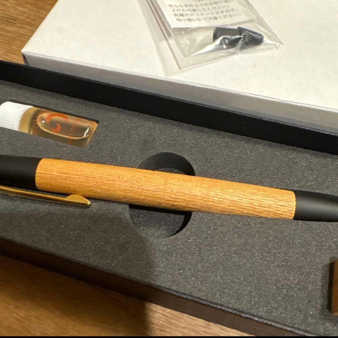 【野原工芸 欅シャープペンシル 0.5mm ゴールド金具】　新品、未使用