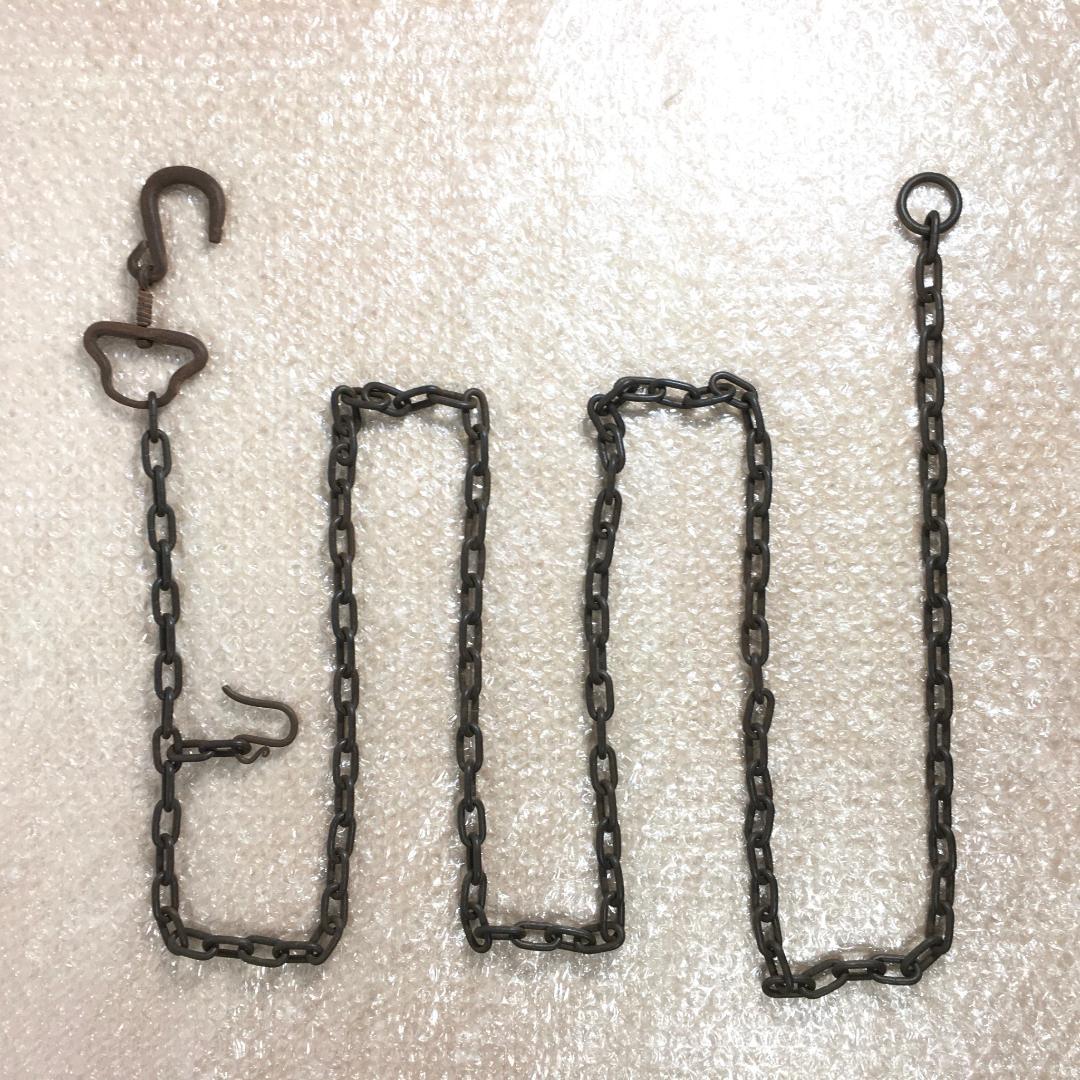 田中敏孝 釣釜道具 釣手 釜鐶 釜鎖 共箱 茶道具 金属工芸 本物保証