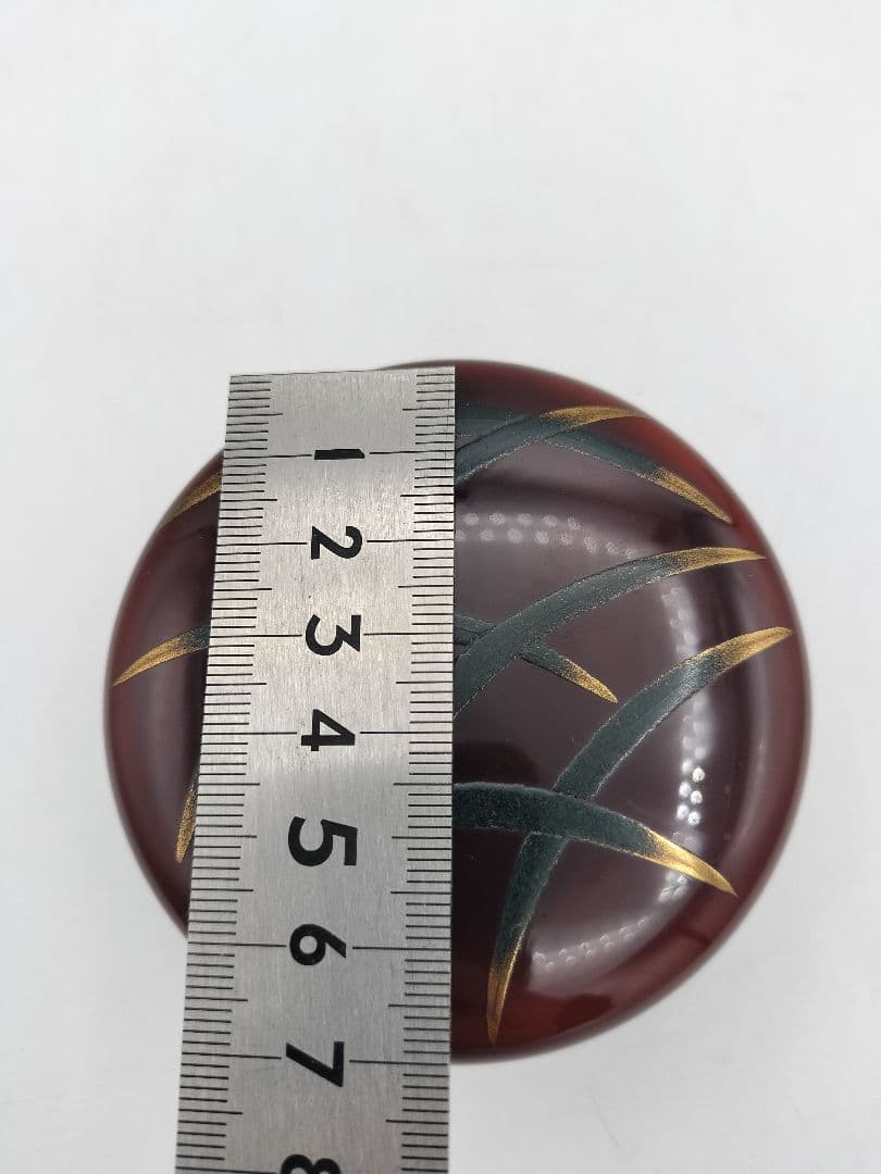 b893【新品・未使用】平棗 溜塗　蛍 前田清峰 木箱 茶道具