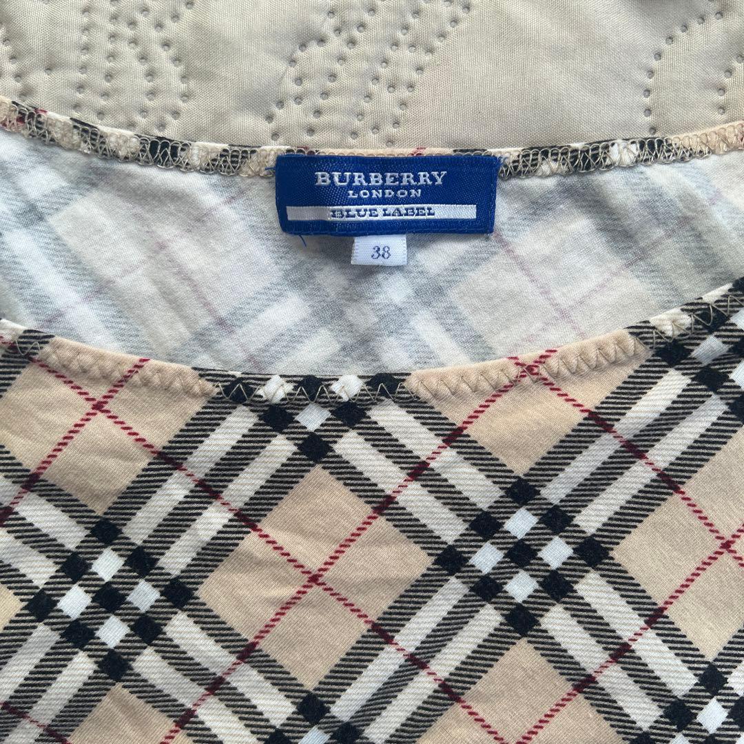 バーバリーブルーレーベル　チェック柄タンクトップ 38