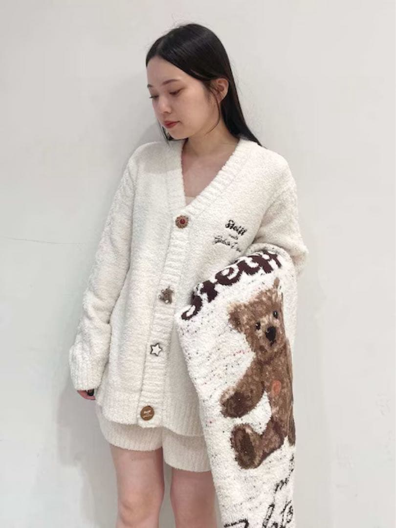 ジェラートピケ　パウダージャガードカーディガン　ジェラピケ