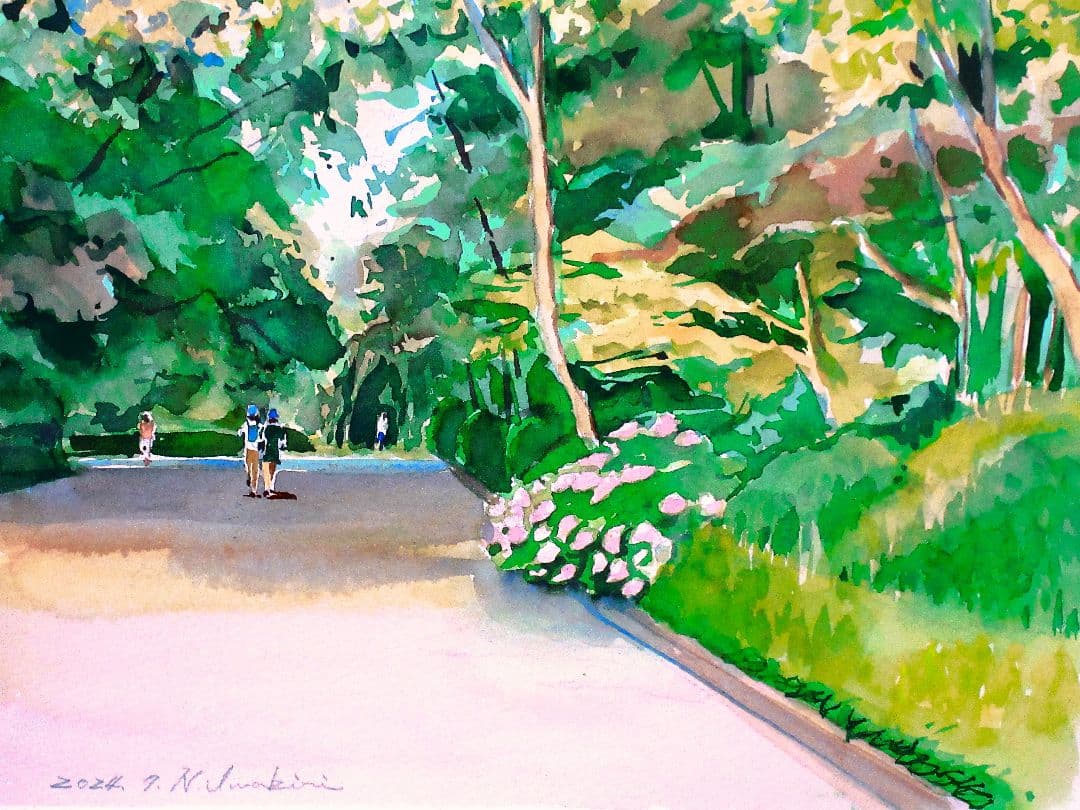 水彩画 (上野公園 2022年 )