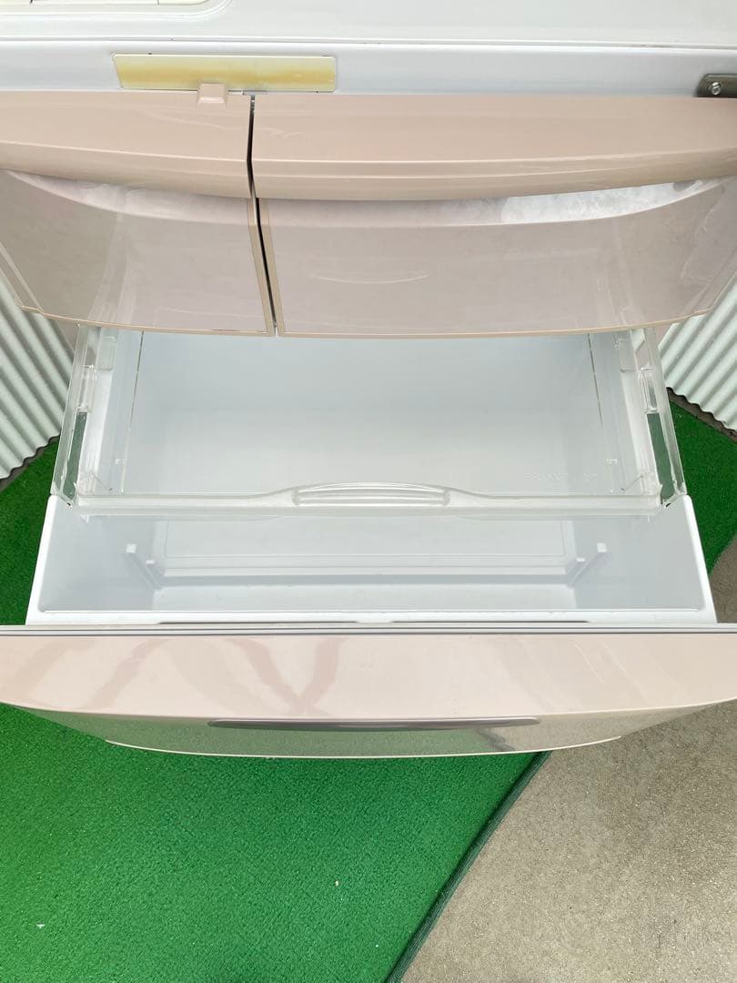 905 三菱 おしゃれレトロ5ドア冷蔵庫 455L 右開き シャンパンロゼ 国産