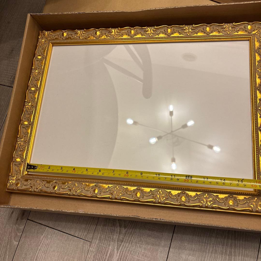 ゴールド装飾木製額縁2つセット