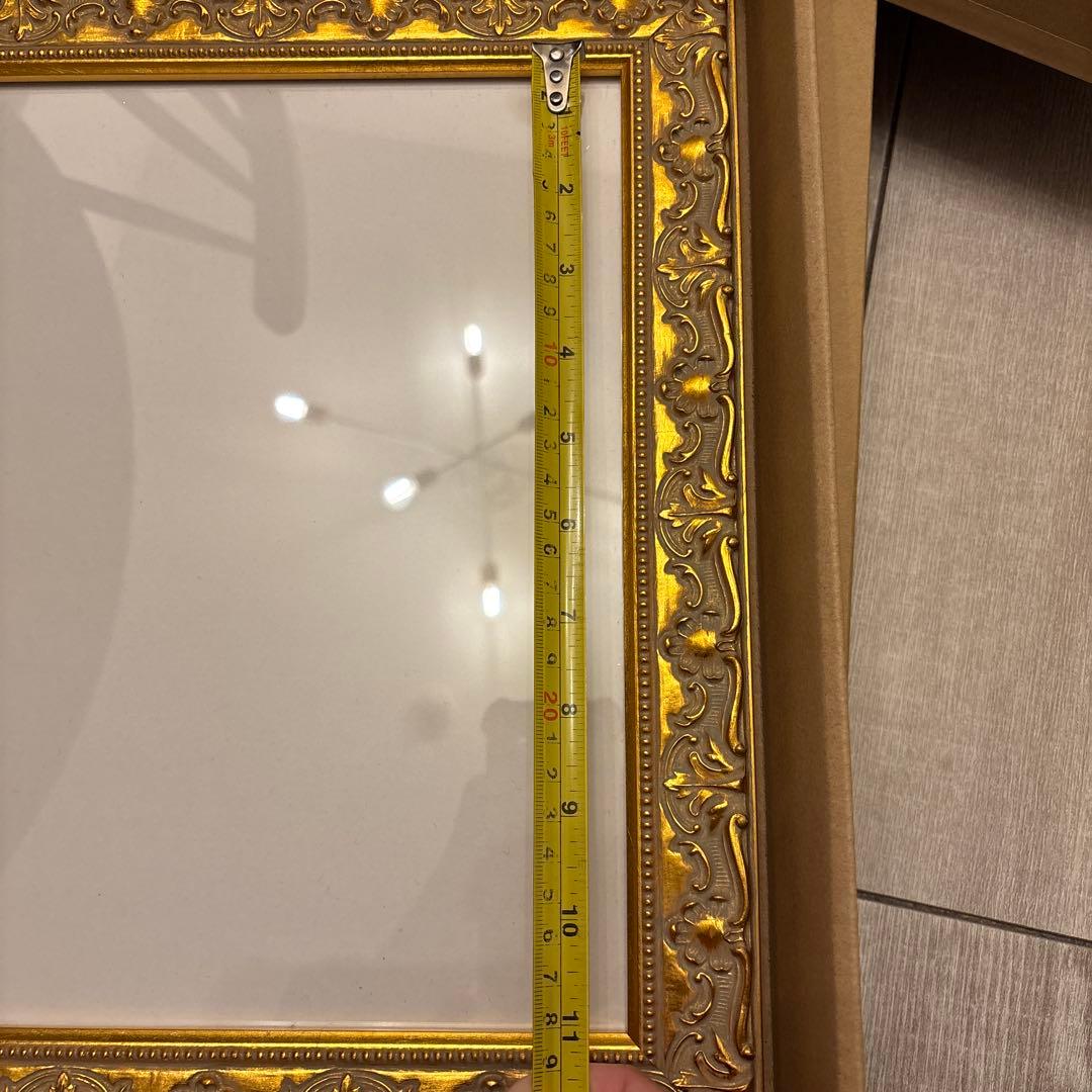 ゴールド装飾木製額縁2つセット