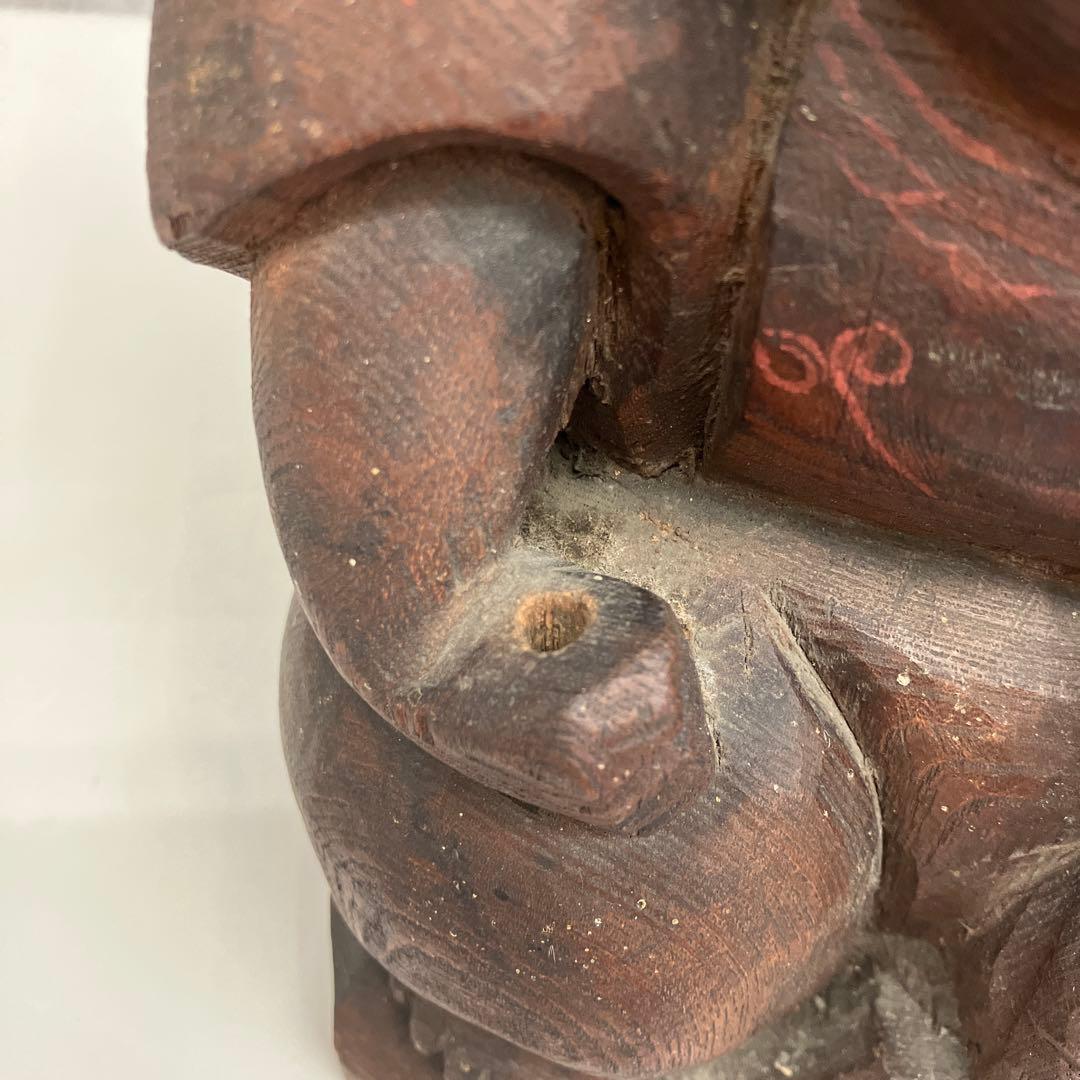 アンティーク 骨董 木製 木彫り 木彫 彫刻 恵比寿 大黒天 七福神 縁起物