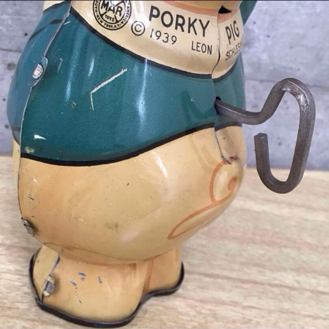 ポーキーピッグ 1930年代 ブリキ製 ラインマー 超レア