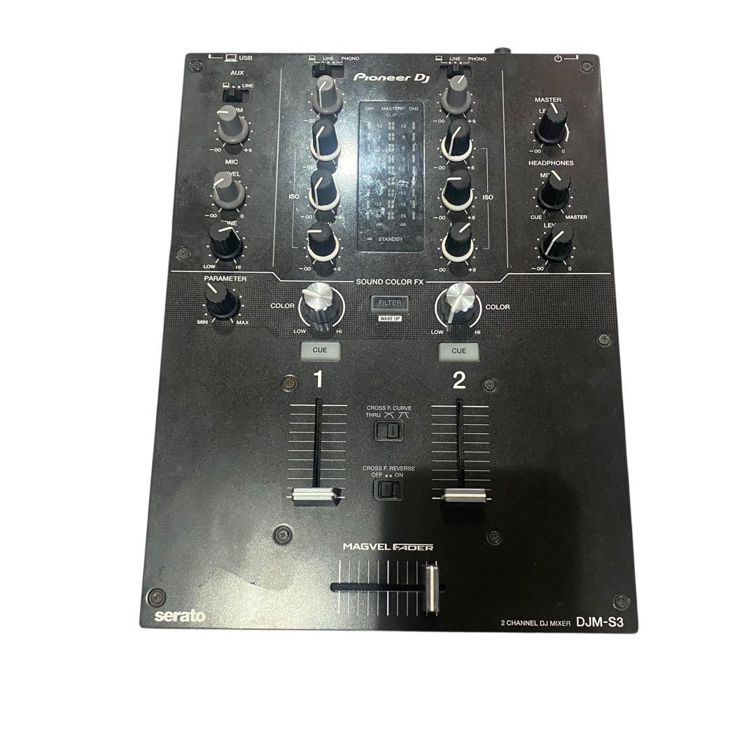 【ジャンク】Pioneer DJミキサー　DJM-S3 チャンネルミキサー