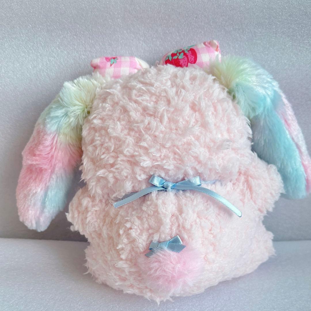 lily 作家 テディベア ハンドメンド ぬいぐるみ レインボー うさぎ