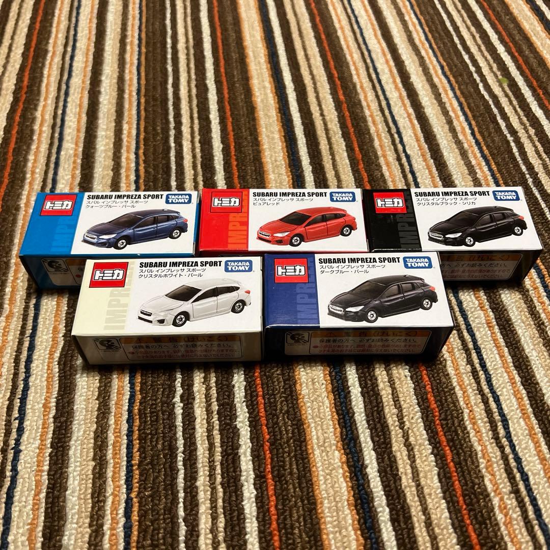 非売品 5色セットトミカ スバル インプレッサ スポーツ