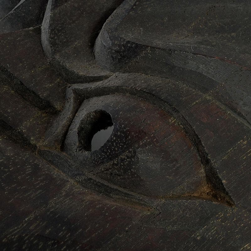 時代木彫面　能面　烏天狗　獣面　神楽面　M　9597