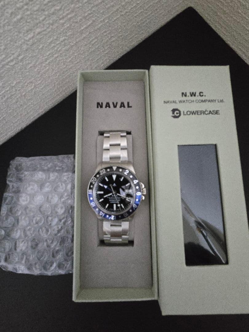 n*a様 ナバルウォッチローワーケース自動巻きGMT5気圧防水アクリル風防新品未
