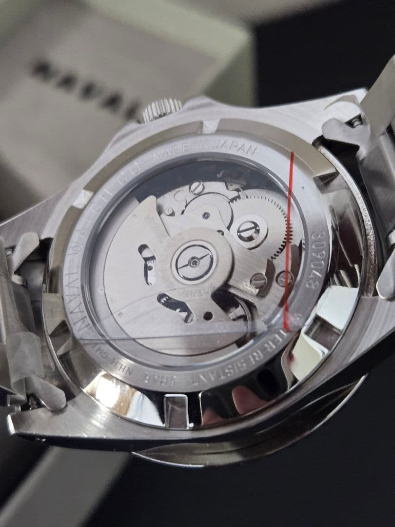 n*a様 ナバルウォッチローワーケース自動巻きGMT5気圧防水アクリル風防新品未