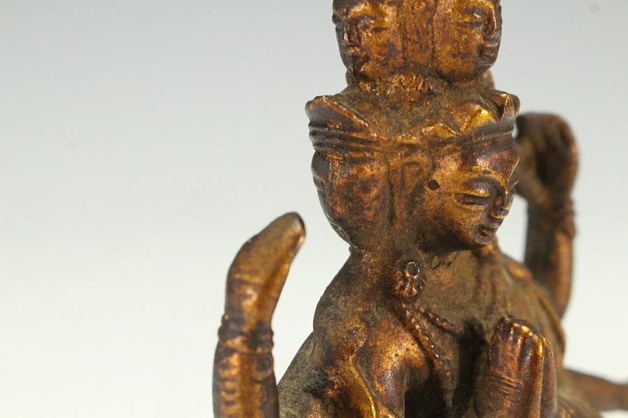 仏教美術 ガンダーラ 銅仏像(K-XA901)